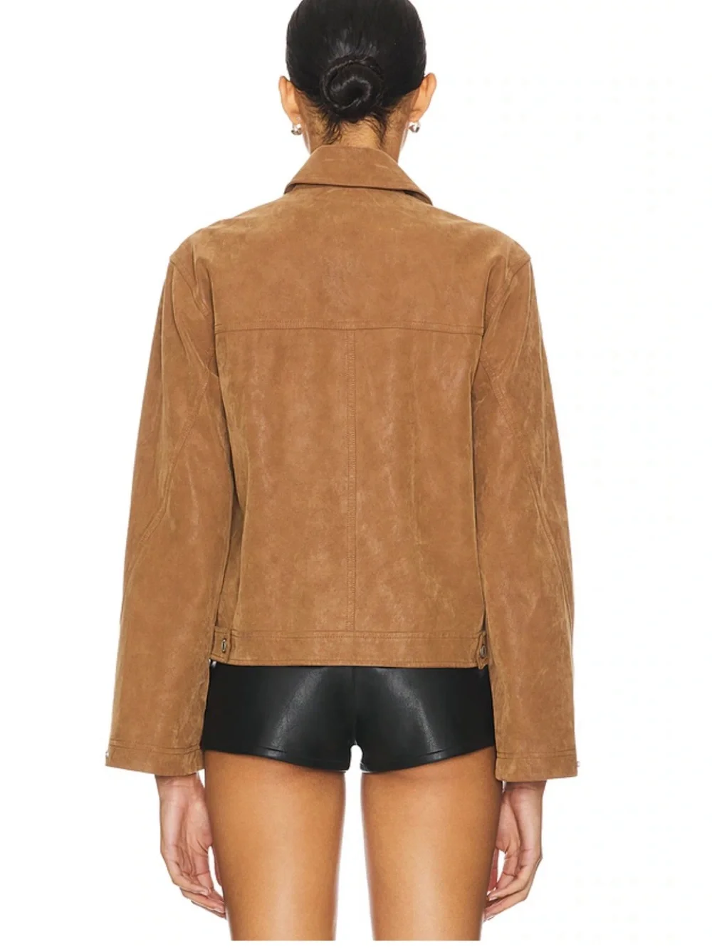 We The Free Blair Faux Suede Jacket in Caramel Cafe #2576